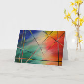 Abstrakte Kunstgrußkarte Karte (Gelbe Blume)