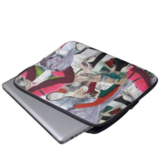 Abstrakte Kunsthandwerkerkollektion handbemalt Laptopschutzhülle (Vorne Knopf)