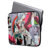 Abstrakte Kunsthandwerkerkollektion handbemalt Laptopschutzhülle (Vorderseite Links)
