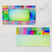abstrakte Kunsthandwerkskarte - farbiges Design Visitenkarte (Vorne/Hinten)