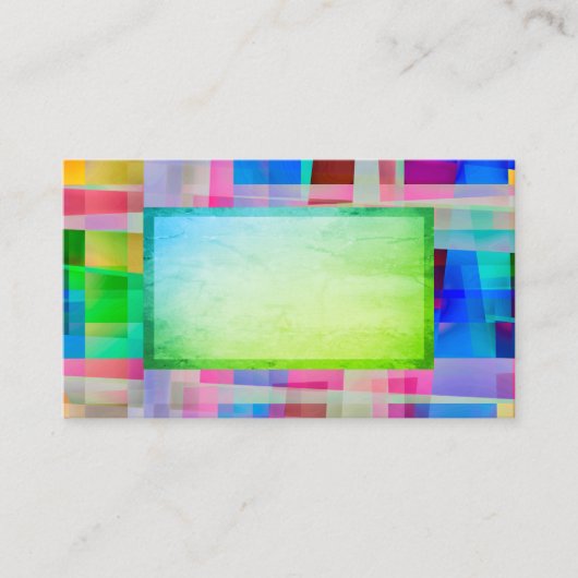 abstrakte Kunsthandwerkskarte - farbiges Design Visitenkarte (Vorderseite)