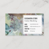 Abstrakte Kunsthandwerkskunst, bespannt Visitenkarte (Rückseite)