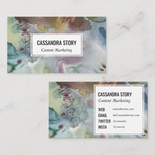 Abstrakte Kunsthandwerkskunst, bespannt Visitenkarte (Vorne/Hinten)