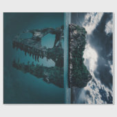 Abstrakte Kunstinsel Geschenkpapier (Flach)