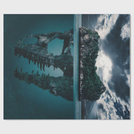 Abstrakte Kunstinsel Geschenkpapier