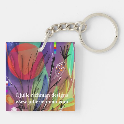 Abstrakte Kunstkette Schlüsselanhänger (Rückseite)