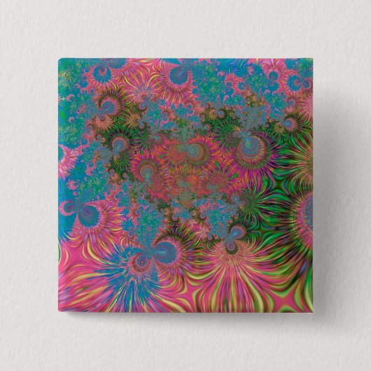 Abstrakte Kunstkorallen Button (Vorderseite)