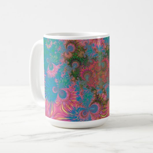 Abstrakte Kunstkorallen Kaffeetasse (Vorderseite Links)