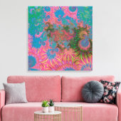 Abstrakte Kunstkorallen Leinwanddruck (Insitu (Wohnzimmer))