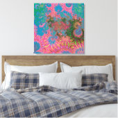 Abstrakte Kunstkorallen Leinwanddruck (Insitu (Schlafzimmer))