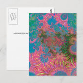 Abstrakte Kunstkorallen Postkarte (Vorne/Hinten)