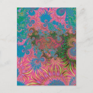 Abstrakte Kunstkorallen Postkarte