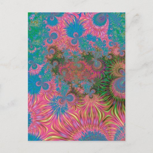 Abstrakte Kunstkorallen Postkarte (Vorderseite)