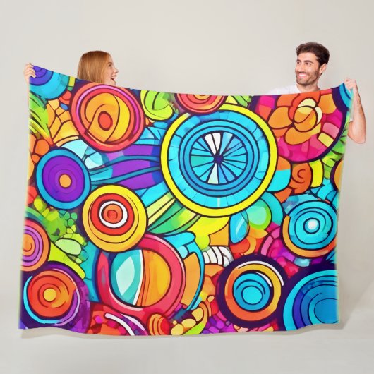 Abstrakte Kunstkreise Fleecedecke (Beispiel)