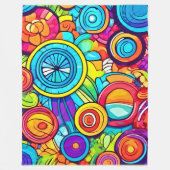 Abstrakte Kunstkreise Fleecedecke (Vorderseite)