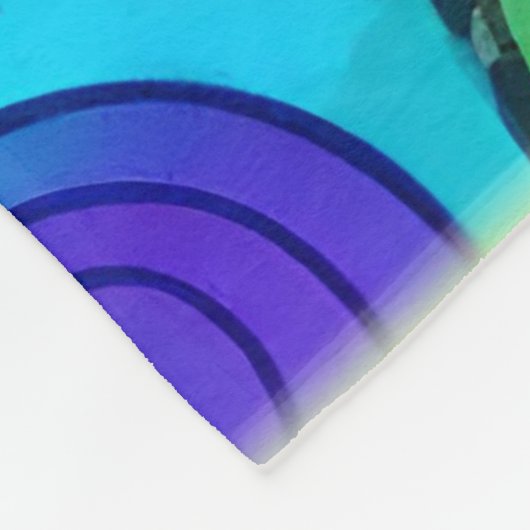 Abstrakte Kunstkreise Fleecedecke (Ecke)