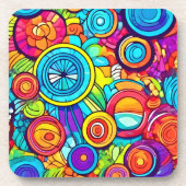Abstrakte Kunstkreise Getränkeuntersetzer (Vorderseite)