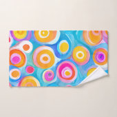 Abstrakte Kunstkreise heißen leuchtende Farben Spa Badhandtuch Set (Handtuch)
