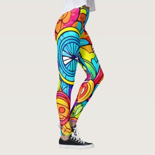 Abstrakte Kunstkreise Leggings (Rechts)