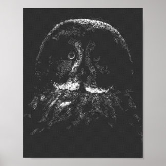 abstrakte Kunstkunst der ästhetischen Dunkelkauz Poster