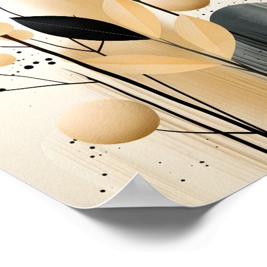 Abstrakte Kunstkunst eines Herbstes Poster (Ecke)