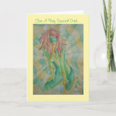 abstrakte Kunstkunst farbenfroh grün posierende Da Karte (Vorderseite)