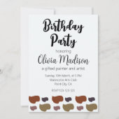 Abstrakte Kunstkunst Geburtstagsparty Einladung (Vorderseite)