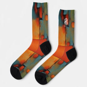 Abstrakte Kunstkunst: Kunstfarben des Naturkonzept Socken