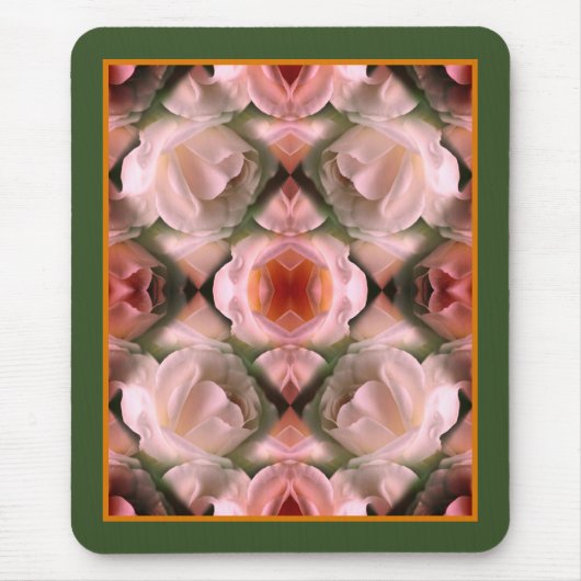 Abstrakte Kunstkunst von White Rose Mousepad (Vorne)