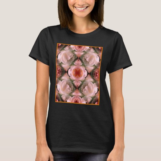 Abstrakte Kunstkunst von White Rose T-Shirt (Vorderseite)