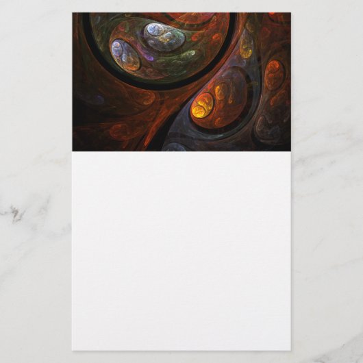Abstrakte Kunstlandschaft Fluid Connection Briefpapier (Vorderseite)