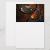 Abstrakte Kunstlandschaft Fluid Connection Briefpapier (Vorne/Hinten)