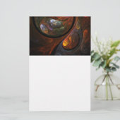 Abstrakte Kunstlandschaft Fluid Connection Briefpapier (Stehend Vorderseite)