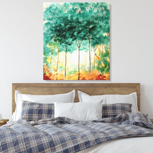 Abstrakte Kunstlandschaft Grosse originelle Kunstd Leinwanddruck (Insitu (Schlafzimmer))
