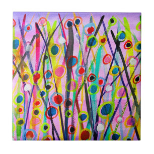 abstrakte Kunstlandschaft mit Aquarellfarben Fliese