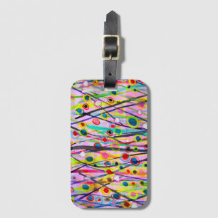 abstrakte Kunstlandschaft mit Aquarellfarben Gepäckanhänger