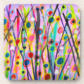 abstrakte Kunstlandschaft mit Aquarellfarben Getränkeuntersetzer (Vorderseite)