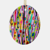 abstrakte Kunstlandschaft mit Aquarellfarben Keramik Ornament (Rechts)