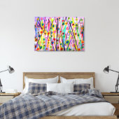 abstrakte Kunstlandschaft mit Aquarellfarben Leinwanddruck (Insitu (Schlafzimmer))