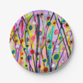 abstrakte Kunstlandschaft mit Aquarellfarben Pappteller (Vorderseite)