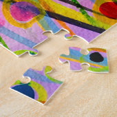 abstrakte Kunstlandschaft mit Aquarellfarben Puzzle (Seite)