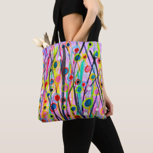 abstrakte Kunstlandschaft mit Aquarellfarben Tasche