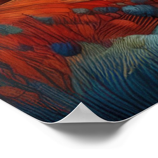 Abstrakte Kunstlandschaft Poster (Ecke)