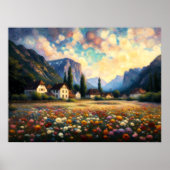 Abstrakte Kunstlandschaft VII Poster (Vorne)