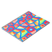 Abstrakte, künstlerisch-farbige Planierplatte Notizblock (Linke Seite)