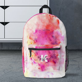 Abstrakte künstlerische Aquarellfarben Vivifarben Bedruckter Rucksack