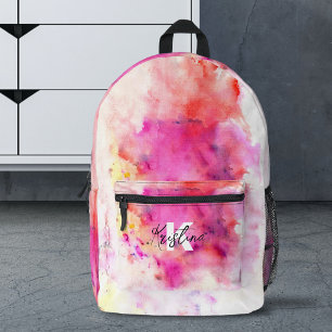 Abstrakte künstlerische Aquarellfarben Vivifarben Bedruckter Rucksack