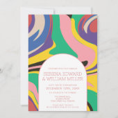 Abstrakte Künstlerische Arch-Hochzeit Einladung (Vorderseite)