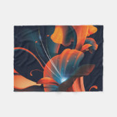 Abstrakte künstlerische Blume Fleecedecke (Vorderseite (Horizontal))