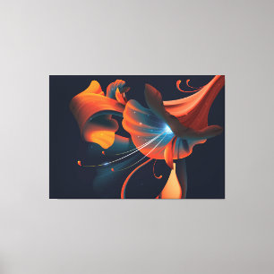 Abstrakte künstlerische Blume Leinwanddruck